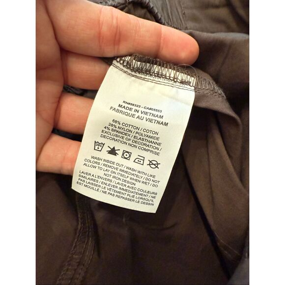 Nike Active Brown High-Rise Wide Leg Drawstring Woven Track Pants Size Medium - Picture 5 of 6